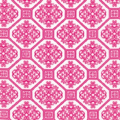 Robert Kaufman Fabrics - Laguna Jersey Prints - Tile Damask in Pink