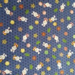 Trans Pacific Textiles - TPT - Lucky Rabbit in Navy