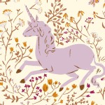 Windham Fabrics - Far Far Away - Unicorn in Lavendar