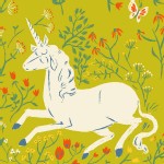 Windham Fabrics - Far Far Away - Unicorn in Green