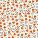 Windham Fabrics - Far Far Away - Snails in Orange