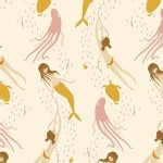 Windham Fabrics - Mendocino - Underwater Sisters in Cream / Blush Pink