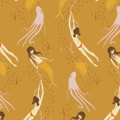 Windham Fabrics - Mendocino - Underwater Sisters in Gold